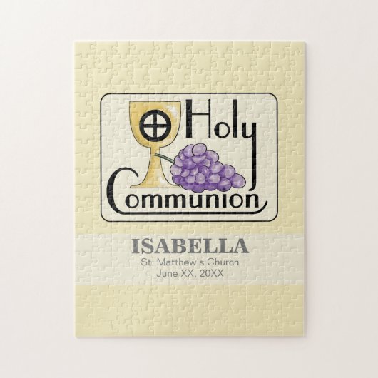 Eerste communautaire druiven en beker,  legpuzzel (Verticaal)