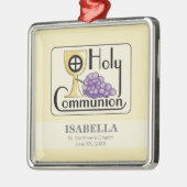 Eerste communautaire druiven en beker,  metalen ornament (Links)