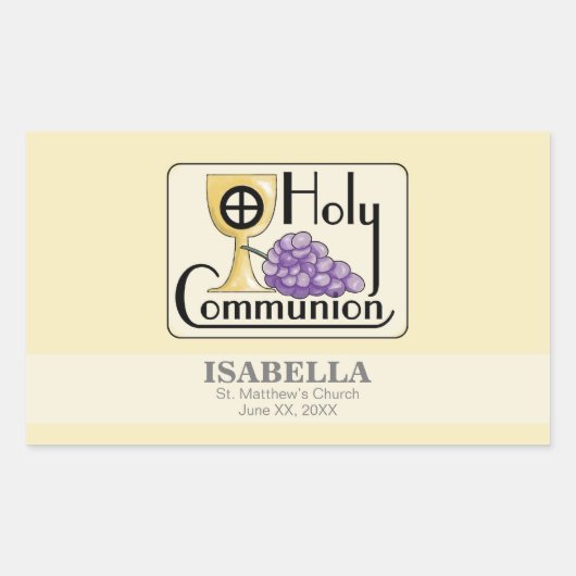 Eerste communautaire druiven en beker,  rechthoekige sticker (Voorkant)