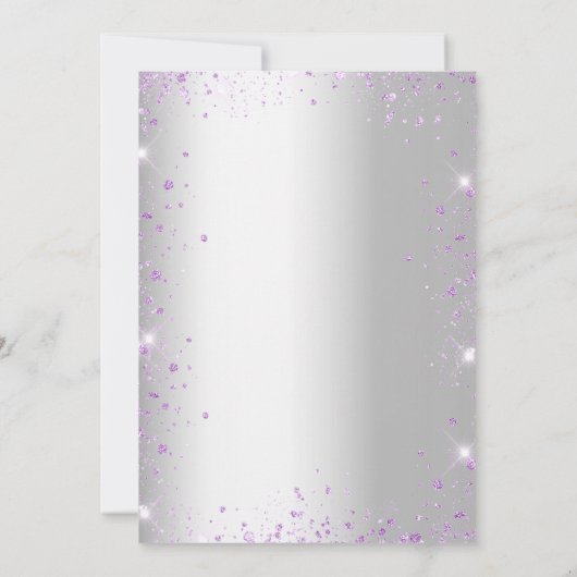 Eerste communautaire lavender Silver Violet sparkl Kaart (Achterkant)