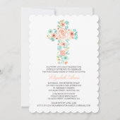 Eerste communautaire perzikenWaterverf Floral Cros Kaart (Voorkant)