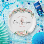 Eerste communautaire Waterverf Floral Roos roze kr Papieren Bordje (Feest)