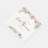 Eerste communautaire Waterverf Floral Roos roze kr Servet (Hoek)