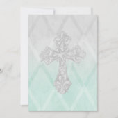 Eerste communautaire Waterverf Kruisgrijs en mint Kaart (Voorkant)