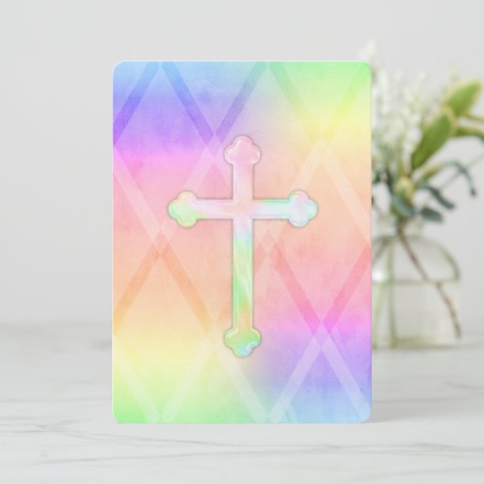 Eerste communautaire Waterverf Kruisregenboog Kaart (Staand voorkant)