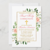 Eerste communautaire Waterverf roze rozen groen Kaart (Voorkant)