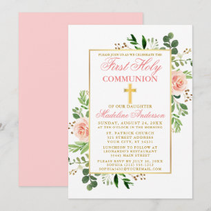 Eerste communautaire Waterverf roze rozen groen Kaart