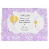 Eerste Commune Blonde Hair Boy Dank je Groot Cadeauzakje (Achterkant)