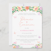 Eerste Commune voor Meisjes in het Spaans, Engelse Kaart (Voorkant)