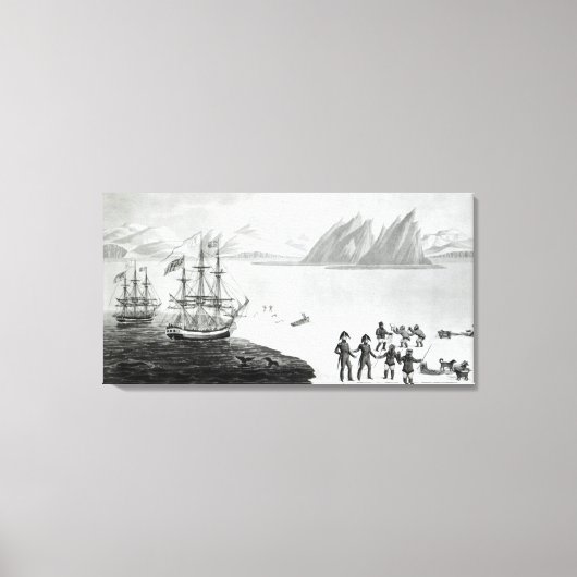 Eerste communicatie met de inwoners van Prins Canvas Afdruk (Voorkant)