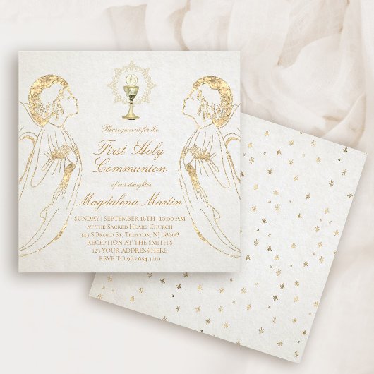 Eerste Communie Aanbiddende engelen Kaart
