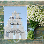 Eerste Communie aangepaste foto kerk luxe Uitnodiging Briefkaart