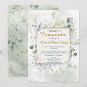 Eerste communie afdrukbaar kaart (Voorkant / Achterkant)