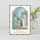 Eerste Communie Angel Girl en Jezus Kaart (Staand voorkant)