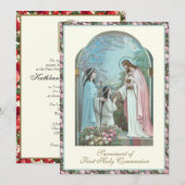 Eerste Communie Angel Girl en Jezus Kaart (Voorkant / Achterkant)