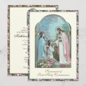 Eerste Communie Angel Girl en Jezus Kaart (Voorkant / Achterkant)