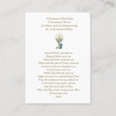 Eerste Communie Anima Christi Herdenkingsgebed Plaatskaartje (Achterkant)