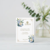 Eerste Communie Anima Christi Herdenkingsgebed Plaatskaartje (Staand voorkant)