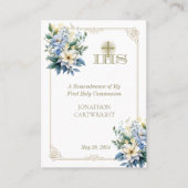 Eerste Communie Anima Christi Herdenkingsgebed Plaatskaartje (Voorkant)