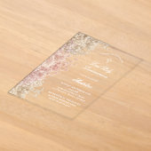 Eerste Communie Baby's Breath Acryl Uitnodigingen (Laagn)