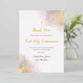 Eerste Communie Bedankt voor uw komst kaart (Staand Voorkant)