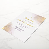 Eerste Communie Bedankt voor uw komst kaart (Gedraaid)