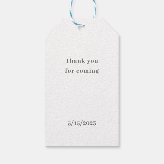 Eerste communie, beige eerste communie cadeaulabel (Achterkant)