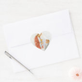 Eerste communie bevestigingsjongen hart sticker (Envelop)