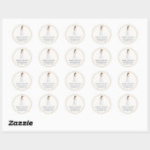 Eerste Communie Biddend Meisje Ronde Sticker (Vel)