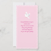 Eerste Communie Bladwijzer Zwart Meisje Bedankkaart (Achterkant)