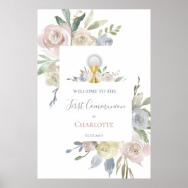 Eerste Communie bloemen boeketten Welkom bord Poster