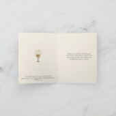  eerste communie Bloemenkelk Kruis Bedankkaart (Binnen)