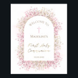 Eerste communie bloemenontvangst poster<br><div class="desc">Eerste Heilige Communie Welkom poster</div>