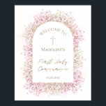 Eerste communie bloemenontvangst poster<br><div class="desc">Eerste Heilige Communie Welkom poster</div>