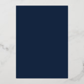 Eerste Communie Blue Leaf Boys Folie Uitnodiging (Achterkant)