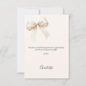 Eerste Communie boog foto crème Bedankkaart (Achterkant)