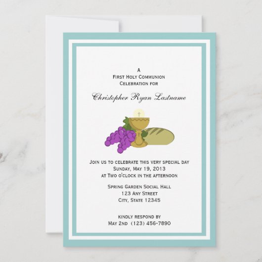 Eerste Communie Brood van het Leven Kaart (Voorkant)