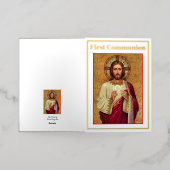 Eerste Communie Dag folie wenskaart (Buiten Laag)