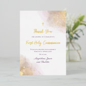 Eerste Communie dank je voor het komen kaart (Staand Voorkant)