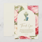 Eerste Communie Dank u Roze Rozen (Voorkant / Achterkant)