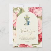 Eerste Communie Dank u Roze Rozen (Voorkant)