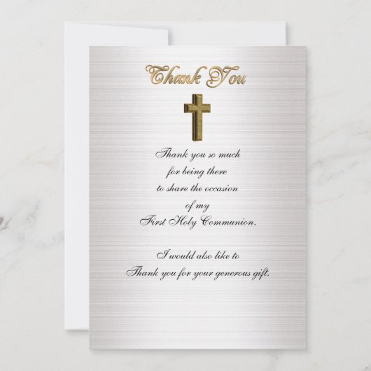 Eerste Communie Dankkaarten Bedankkaart (Achterkant)