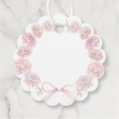 eerste communie delicate pioenen lijst bedankjes labels (Achterkant)