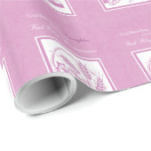 Eerste communie dochter, Roze Cadeaupapier (Rol Hoek)