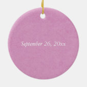 Eerste communie dochter, Roze Keramisch Ornament (Achterkant)
