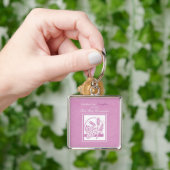 Eerste communie dochter, Roze Sleutelhanger (Hand)
