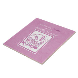 Eerste communie dochter, Roze Tegeltje