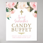 Eerste Communie & Doop CANDYBUFFET ROZE Poster (Voorkant)