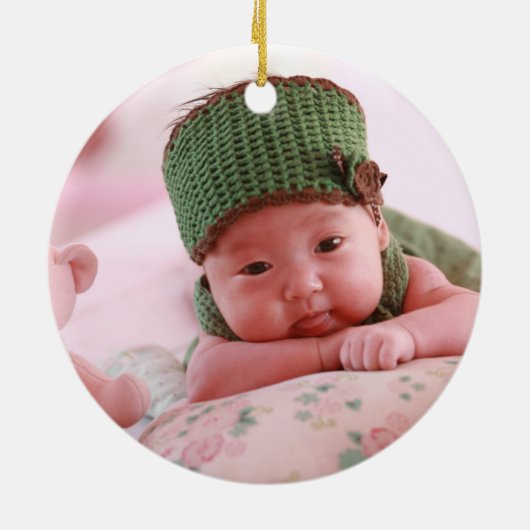 Eerste communie, doop, petekind FOTO Keramisch Ornament (Achterkant)