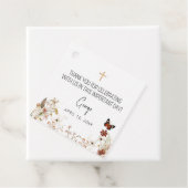 Eerste Communie, doop wilde bloemen vlinder Bedankjes Labels (In situ)